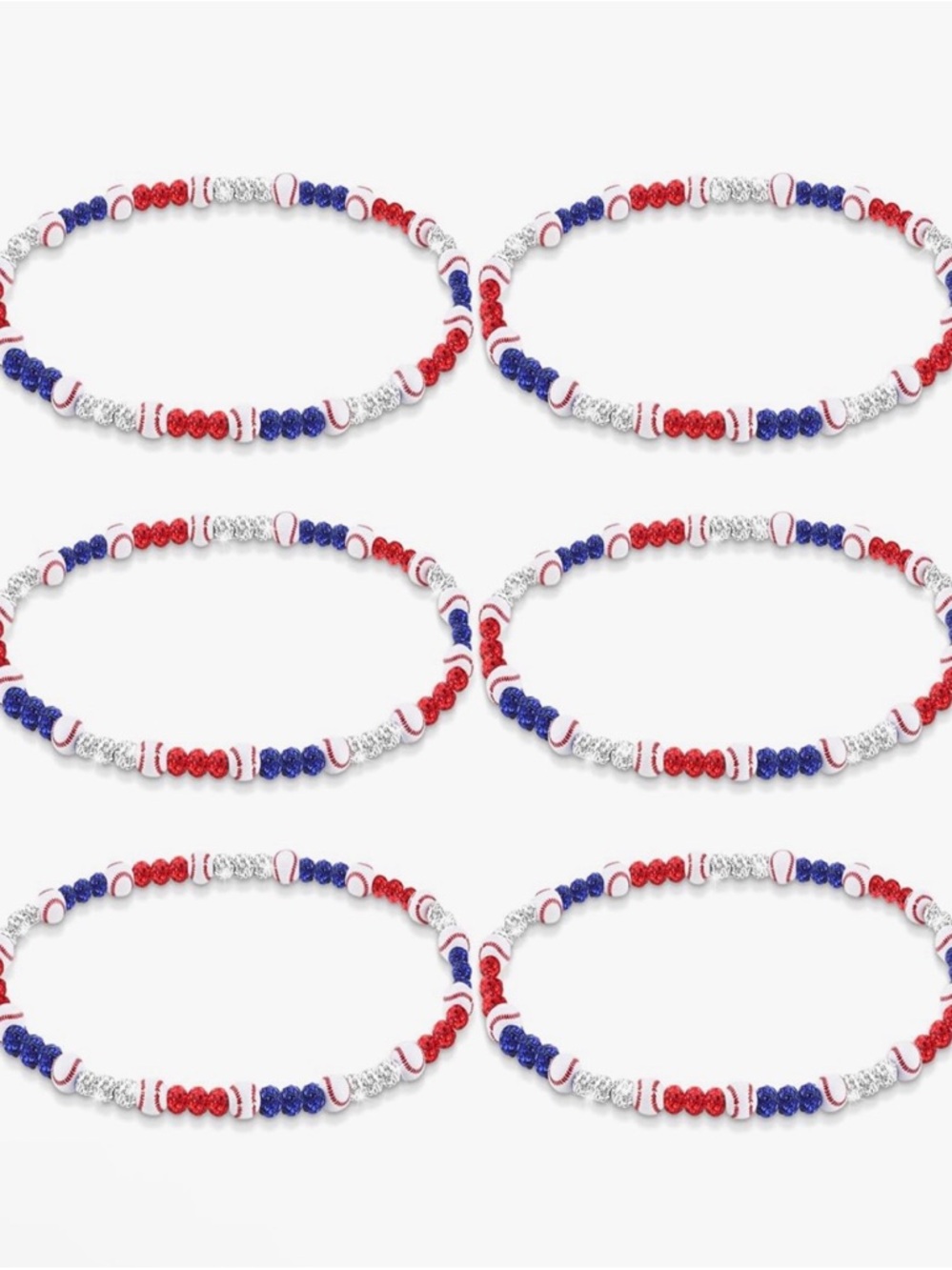 NWT Set of 12 Baseball Necklaces